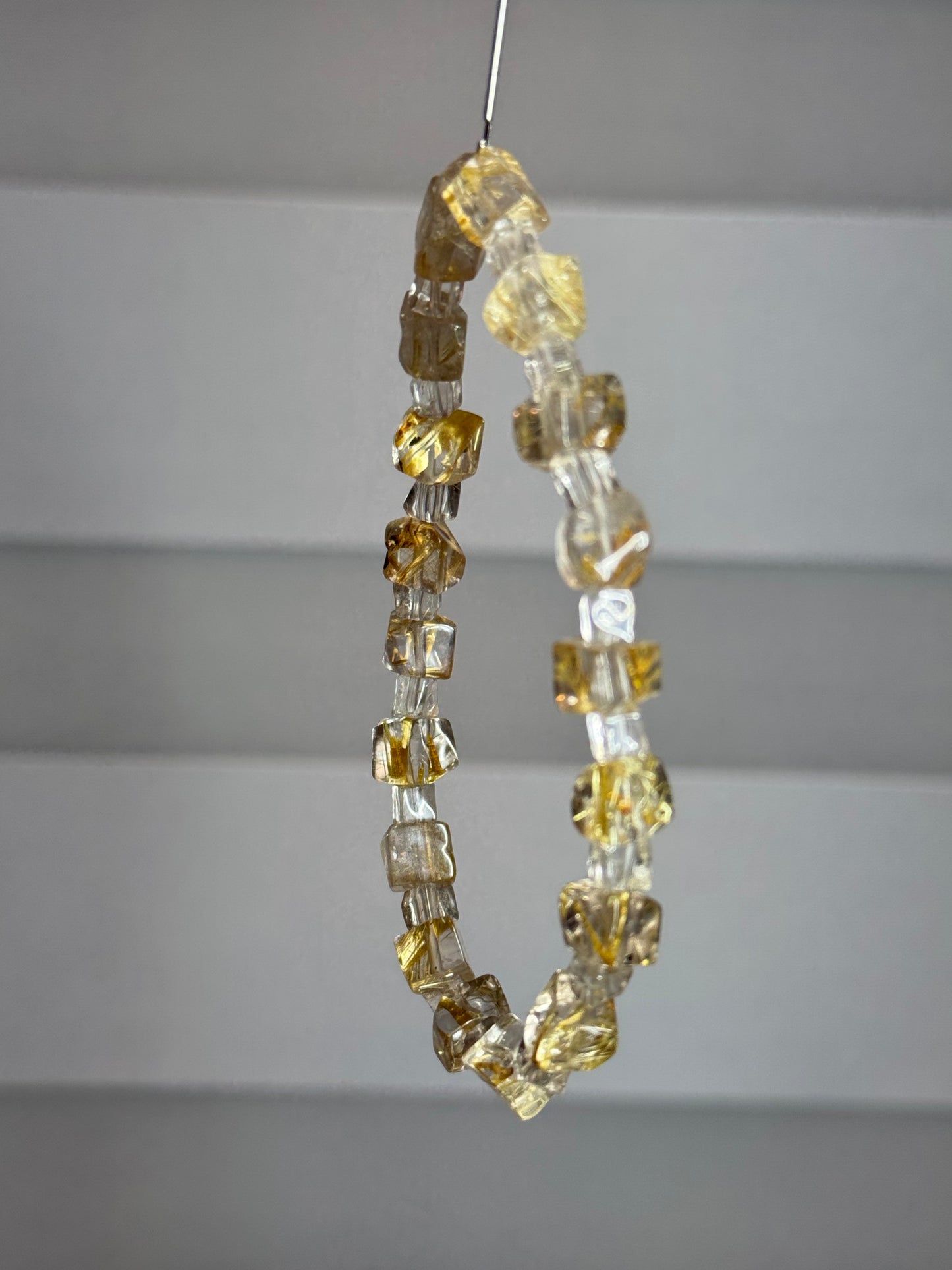 Square Sugar Golden Rutilated Quartz