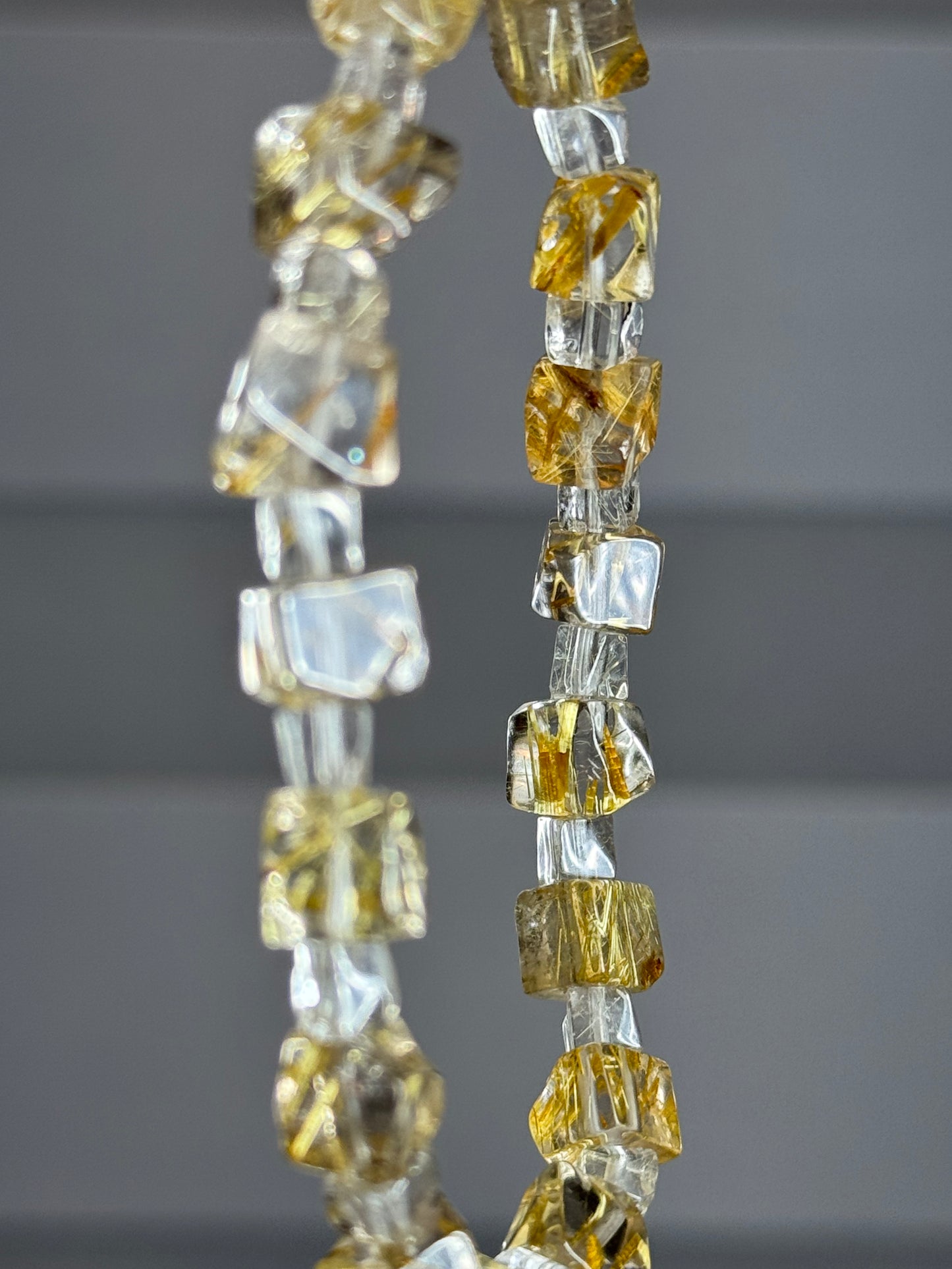 Square Sugar Golden Rutilated Quartz