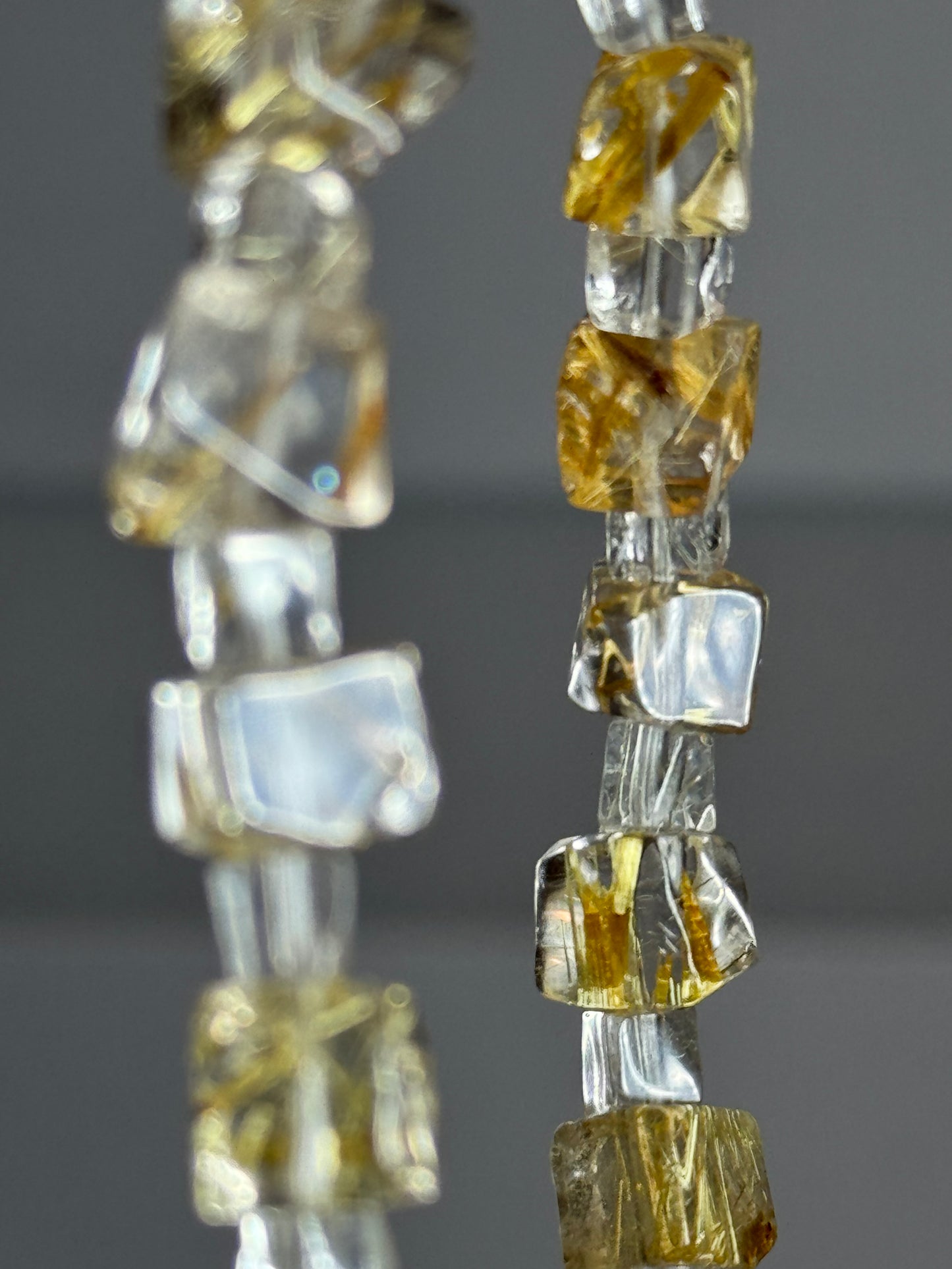 Square Sugar Golden Rutilated Quartz